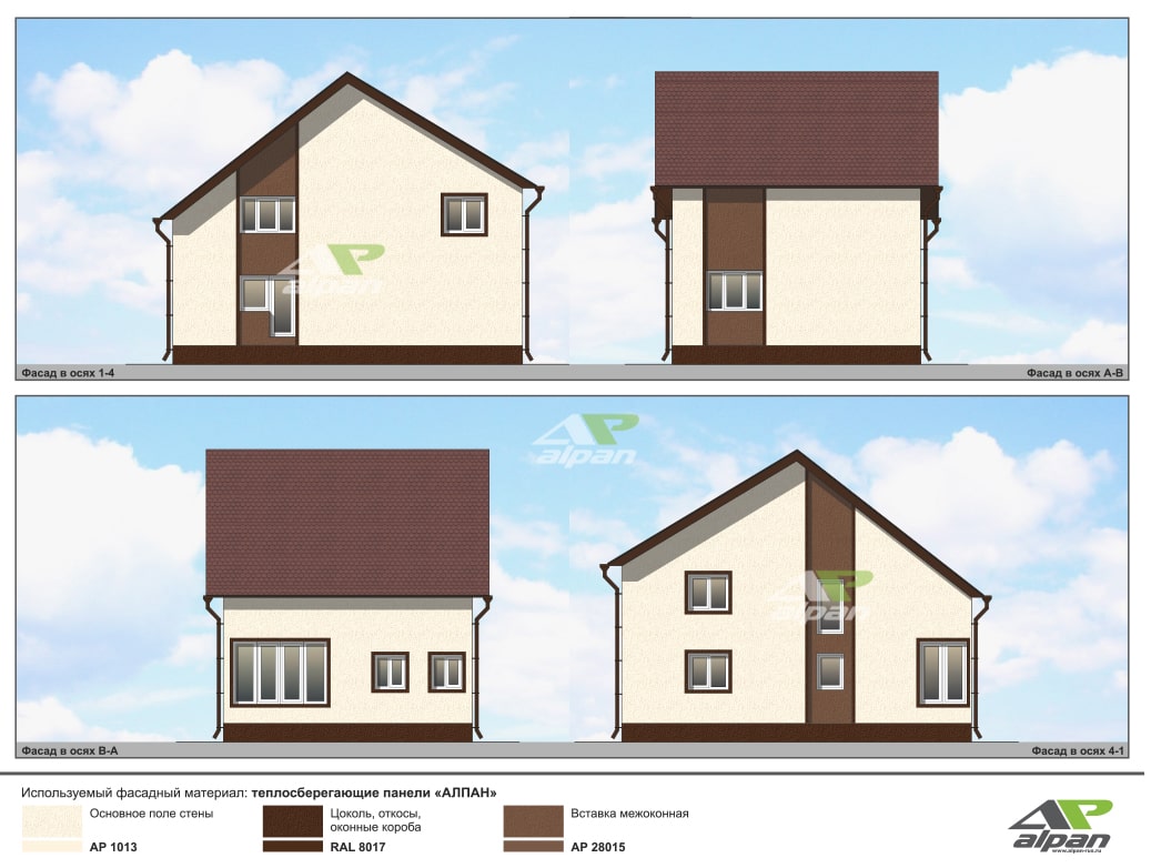 Отделка фасада от «АЛПАН» | Индивидуальный жилой дом. Коттедж. Зональный